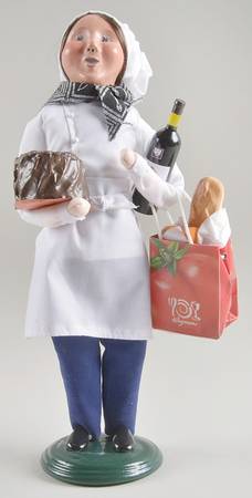 Chefs Chef With Chocolate Cake And Wine - No Box