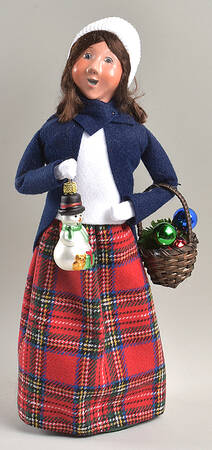 Christmas Market Glass Ornaments Woman - No Box 108