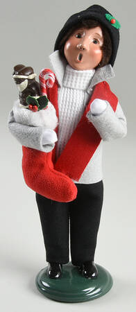 Christmas Market Sweets Boy With Stocking - No Box