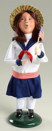 Spring Store Exclusives Girl In Sailor Dress With Us Flag - No Box