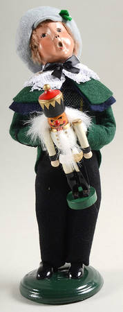 Victorian Assorted Carolers Boy With Nutcracker-Green - No Box