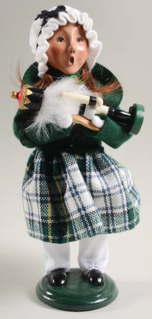 Victorian Assorted Carolers Girl With Nutcracker-Green - No Box