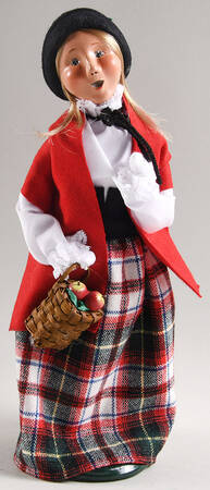 Victorian Assorted Carolers Woman With Basket Of Apples - No Box