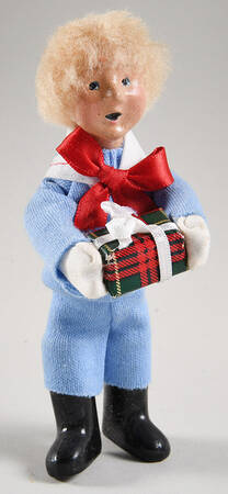 Victorian Assorted Carolers Toddler Standing With Gift - No Box