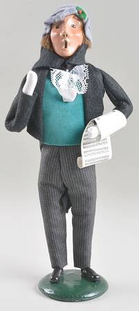 Victorian Assorted Carolers Man With Music-Black Coat - No Box