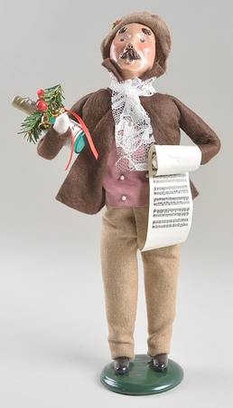 Victorian Assorted Carolers Man With Champagne Bottle And Music - No Box