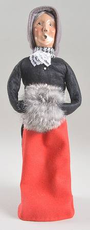 Victorian Assorted Carolers Grandmother With Muff-Red Skirt - No Box