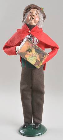 Victorian Assorted Carolers Grandfather With Puzzle-Red Coat - No Box