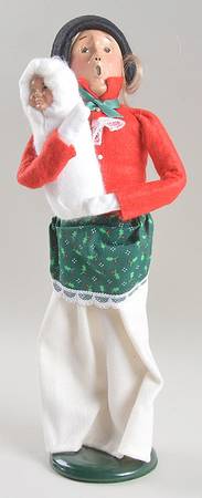 Victorian Assorted Carolers Woman With Baby-Red Coat - No Box