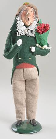 Victorian Assorted Carolers Grandfather With Bouquet  - No Box