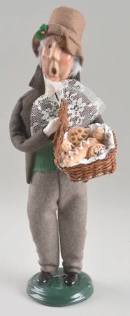 Victorian Assorted Carolers Grandfather With Bread Basket - No Box