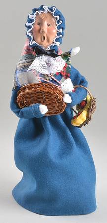 Victorian Assorted Carolers Shopper Grandmother - Blue - No Box Nb390