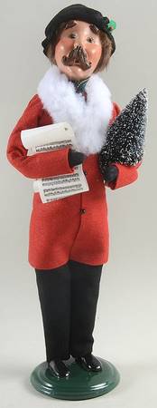 Victorian Assorted Carolers Mustache Man Music And Tree - No Box