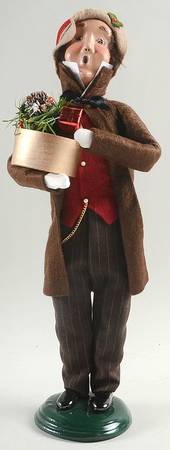 Victorian Assorted Carolers Man With Gift-Brown - Nb386, No Box