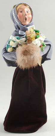 Victorian Assorted Carolers Shopper Woman - Grey - No Box
