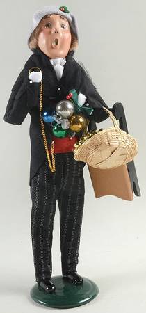 Victorian Assorted Carolers Shopper Man-Black - No Box