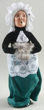 Victorian Assorted Carolers Grandmother With Muff-Black Top - No Box