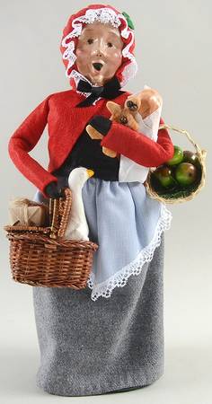 Victorian Assorted Carolers Jolly Shopper Woman - Red - No Box