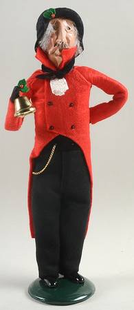 Victorian Assorted Carolers Grandfather With Bell-Red Coat - No Box