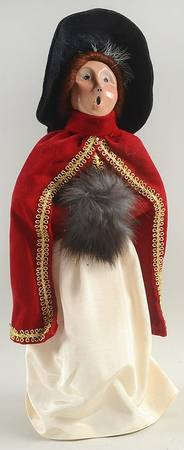 Victorian Assorted Carolers Woman With Muff-Burgundy - No Box