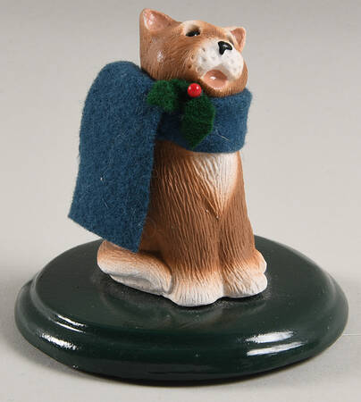 Singing Cats Cat With Green Scarf - No Box