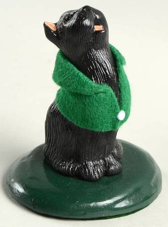 Singing Cats Black With Green Scarf - No Box