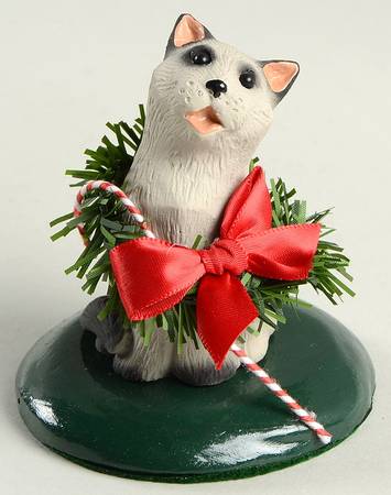 Singing Cats Cat With Wreath & Candy Cane - No Box