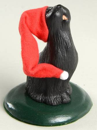 Singing Cats Black Cat With Santa Hat - No Box
