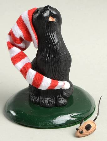 Singing Cats Black Cat With Red & White Hat - No Box