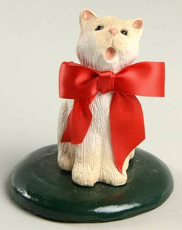 Singing Cats Cat With Red Bow - No Box