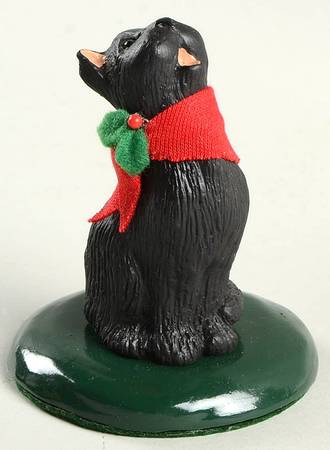 Singing Cats Black Cat With Red Christmas Scarf - No Box