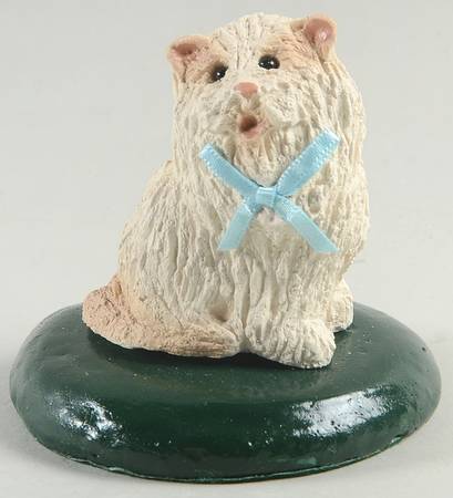 Singing Cats White Cat With Blue Bow - No Box