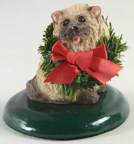Singing Cats Brown Cat With Wreath - No Box