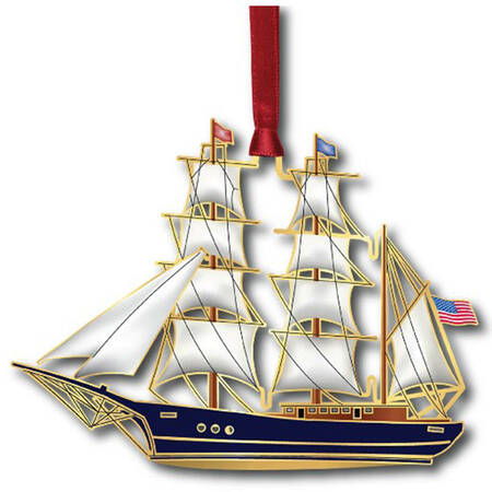 Coastal Ornaments Tall Ship 3d - Boxed