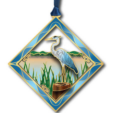Coastal Ornaments Coastal Blue Heron - Boxed