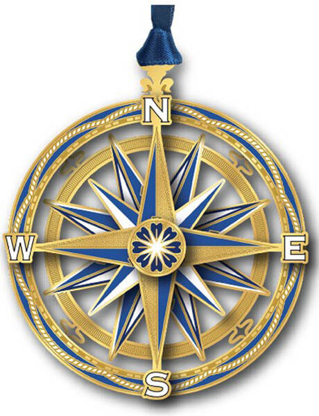 Coastal Ornaments Compass - Boxed