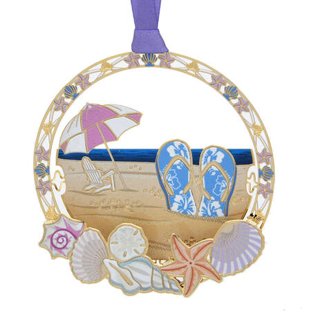 Coastal Ornaments Flip Flop In The Sands - Boxed