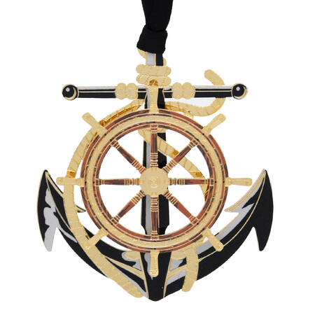 Coastal Ornaments Anchor & Wheel - Boxed