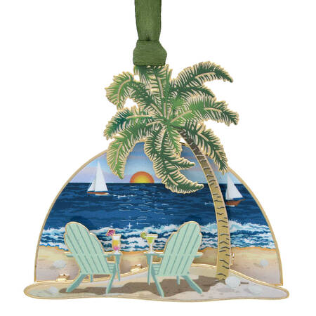Coastal Ornaments Margarita In Paradise - Boxed