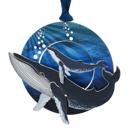 Coastal Ornaments Humpback Mom & Calf - Boxed