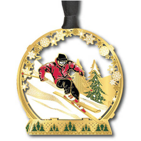 Nature Ornaments Downhill Skier 3d - Boxed