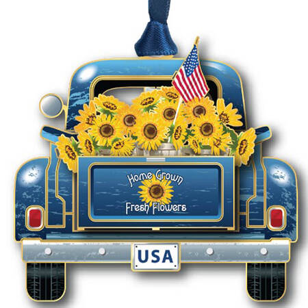 Nature Ornaments Blue Vintage Pickup - Boxed
