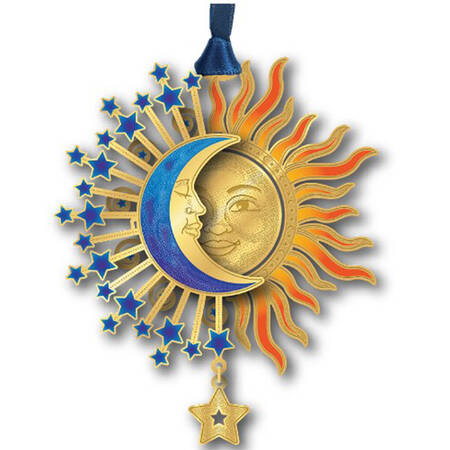 Nature Ornaments Sun & Moon Crescent - Boxed