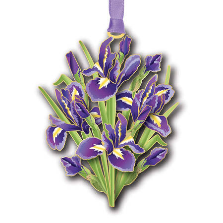 Nature Ornaments Irises Bouquet - Boxed