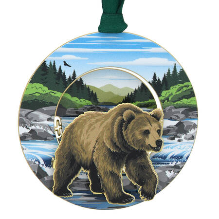Nature Ornaments Grizzly Bear - Boxed