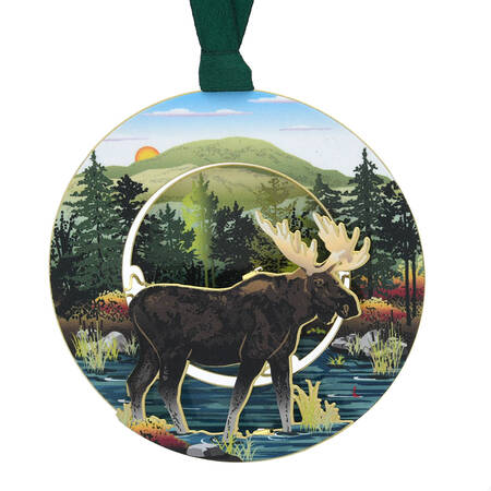Nature Ornaments Moose In Bog - Boxed