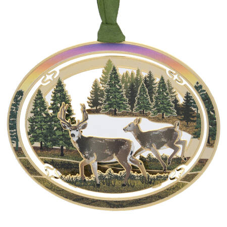 Nature Ornaments Deer Scene - Boxed