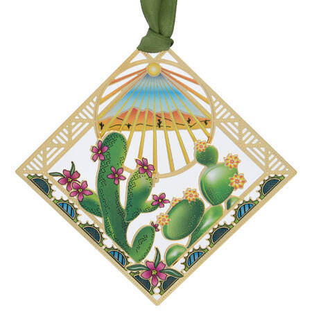 Western Ornaments Blooming Cactus Flowers - Boxed