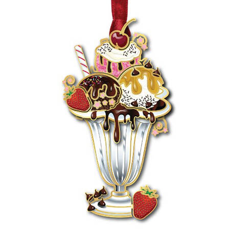 General Ornaments Ice Cream Sundae - Boxed
