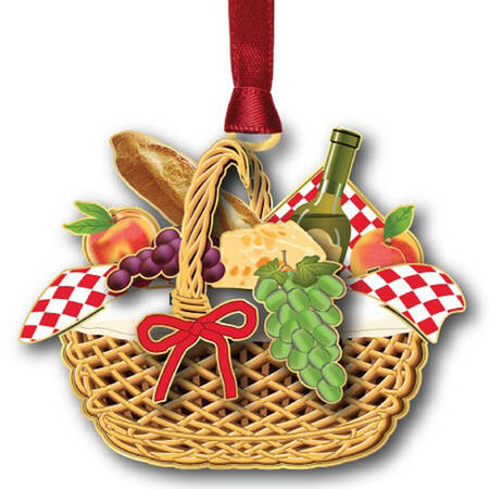 General Ornaments Picnic Basket - Boxed